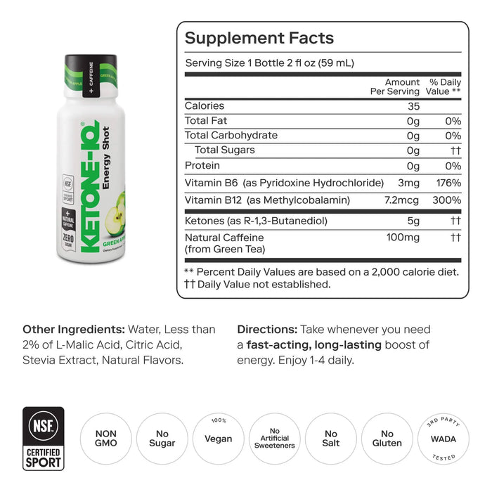 Ketone IQ + Caffeine Energy Shot