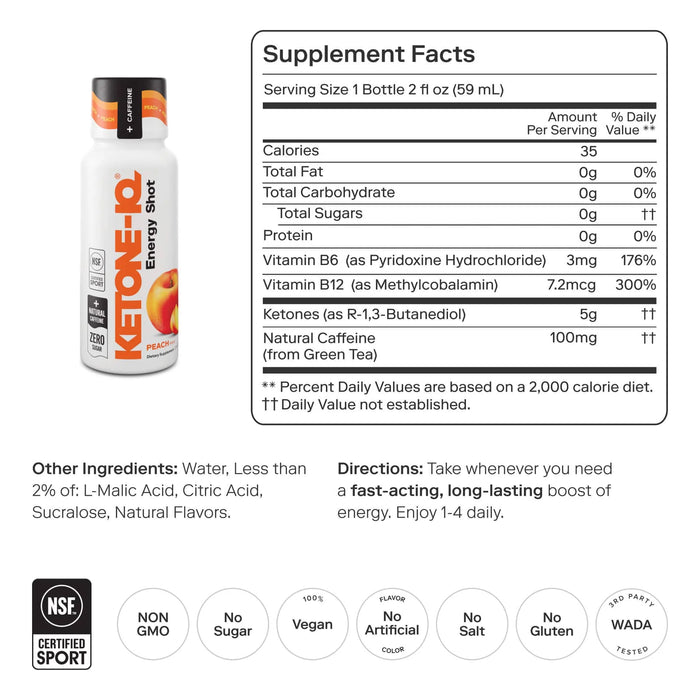 Ketone IQ + Caffeine Energy Shot