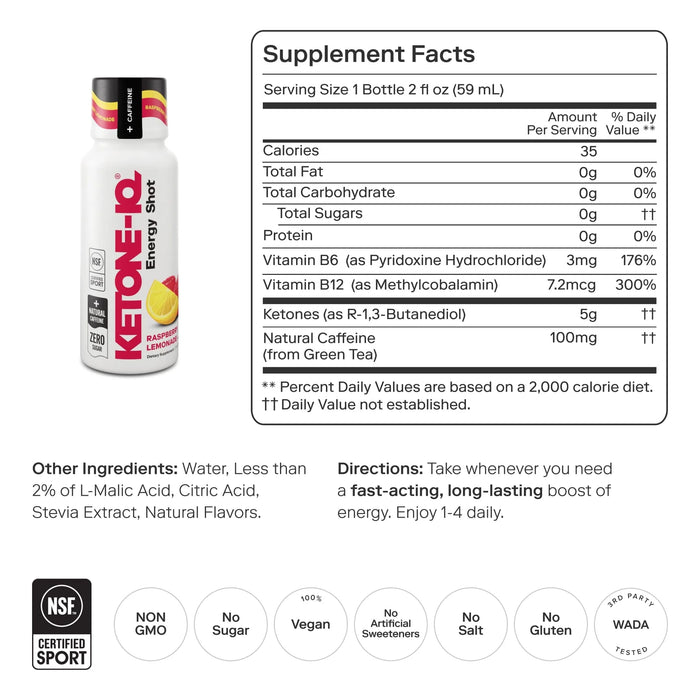 Ketone IQ + Caffeine Energy Shot