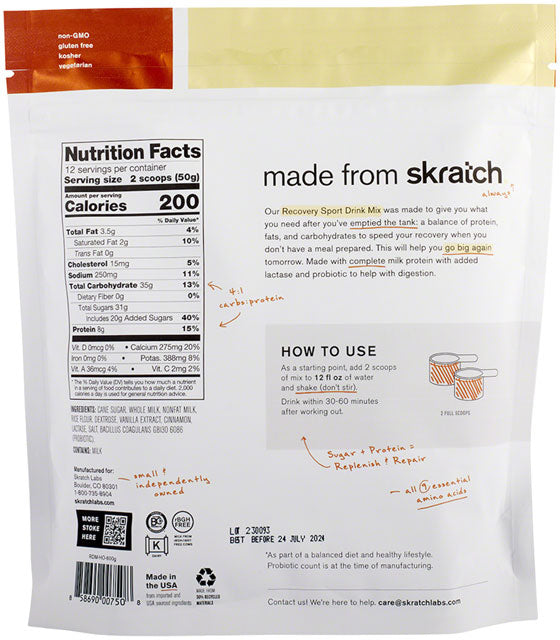 Skratch Labs Recovery 12 Serving - Horchata