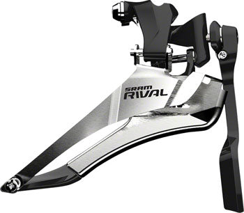SRAM Rival 22 Front Derailleur - 2x11-Speed Yaw, Braze-on, with Chain Spotter, Silver/Black OUT OF BOX