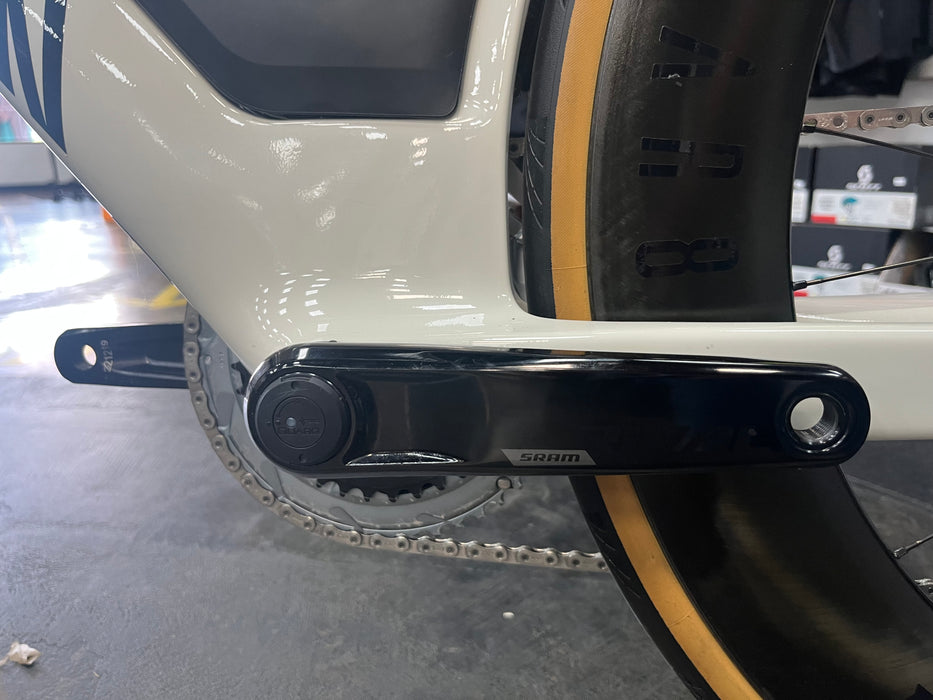 Canyon Speedmax CF 7 Disc SRAM Rival eTap AXS w/Powermeter and Reynolds AR58/80 Wheels - White 2023 USED
