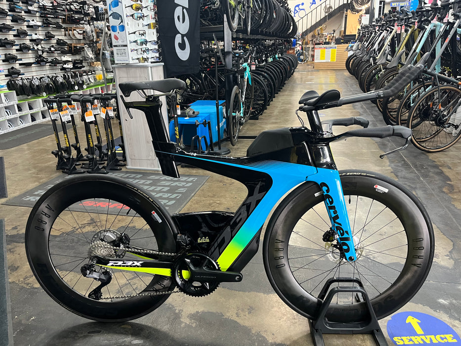 Cervelo P3X Shimano Ultegra Di2 12 Speed - Reynolds AR80 Wheels - Rivera/Fluoro/Black 2021