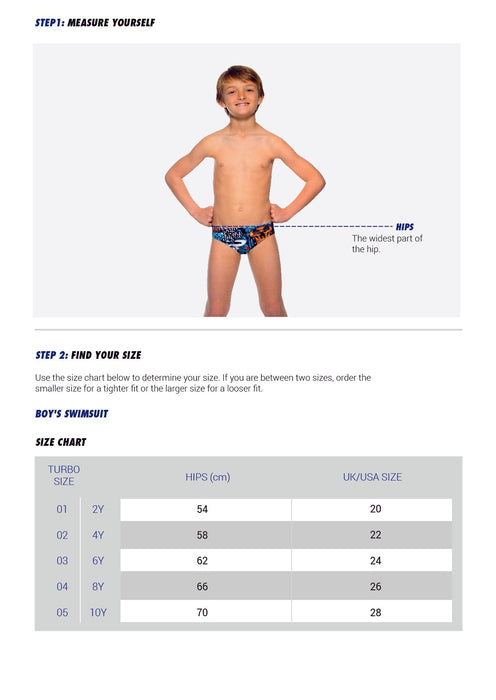 TURBO Boy's Water Polo Swimsuit Hombre Yellow Submarine