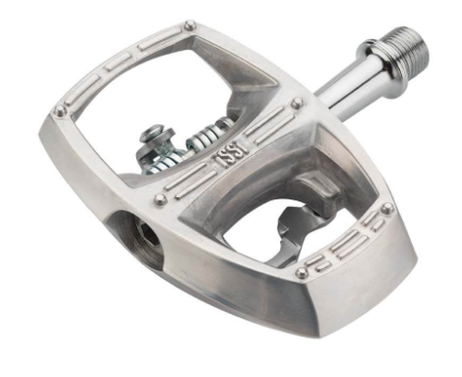 iSSi Flip II Dual-Sided Hybrid Bike Pedals - Silver Dollar