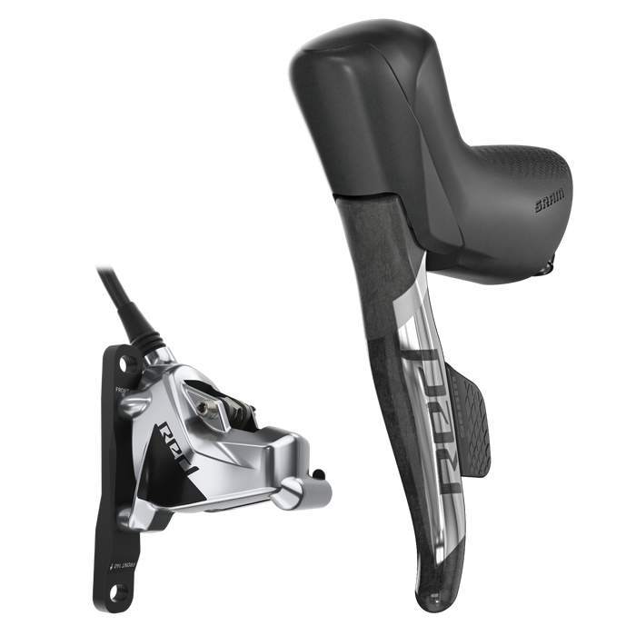 SRAM RED eTap AXS HRD Left/Front Shift/Brake Lever and Hydraulic Disc Caliper Flat Mount Black/Silver OUT OF BOX