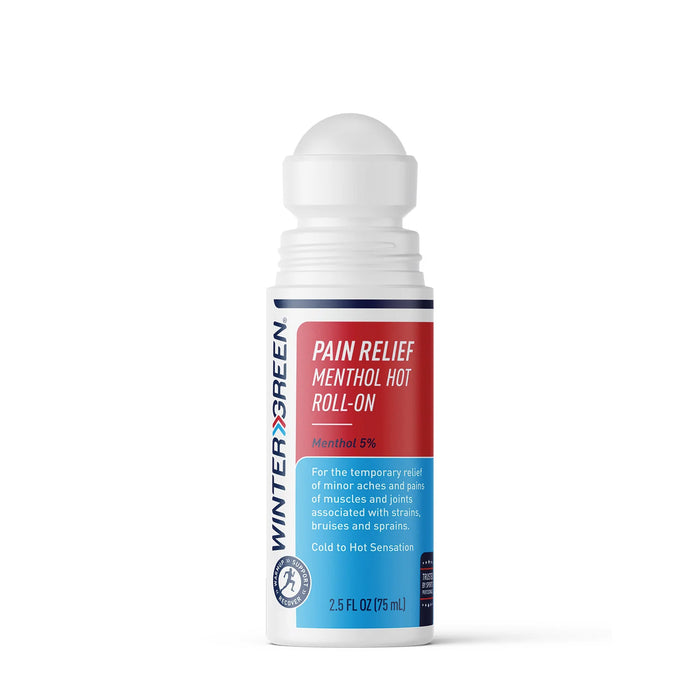 Wintergreen Pain Relief Menthol Hot Gel Roll On 2.5oz