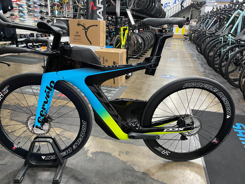 Cervelo P3X Shimano Ultegra Di2 11s Disc - Profile Design 58 Twenty Four Wheels - Rivera/Fluoro/Black 2021 DEMO