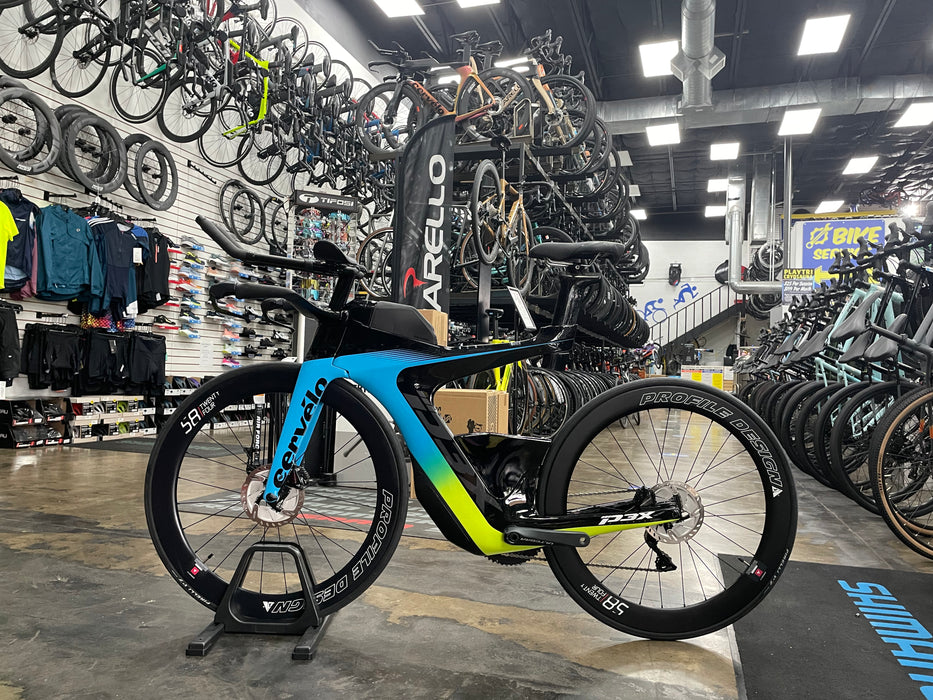 Cervelo P3X Shimano Ultegra Di2 11s Disc - Profile Design 58 Twenty Four Wheels - Rivera/Fluoro/Black 2021 DEMO