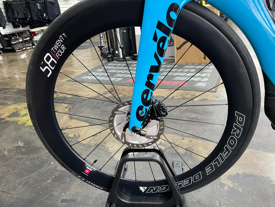 Cervelo P3X Shimano Ultegra Di2 11s Disc - Profile Design 58 Twenty Four Wheels - Rivera/Fluoro/Black 2021 DEMO